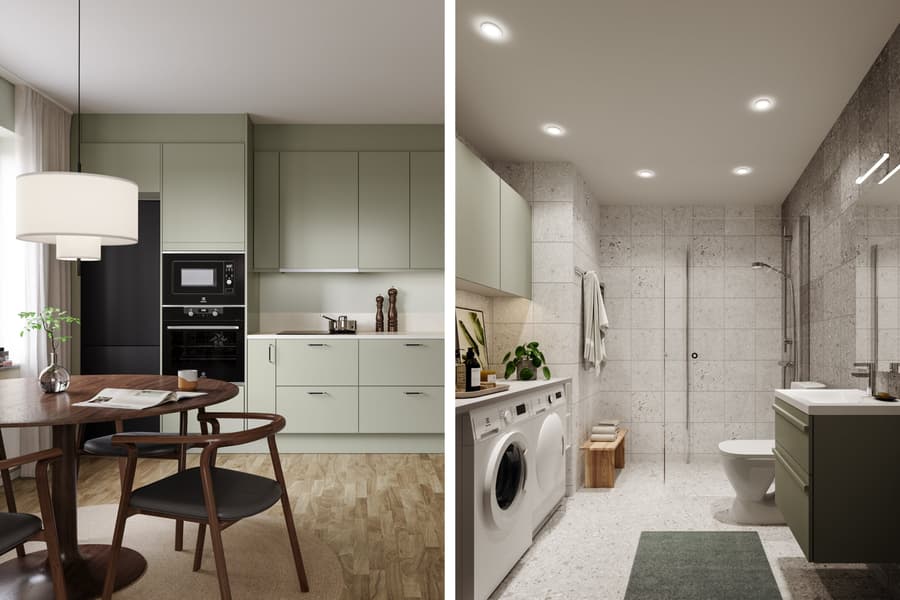 Kök och badrum i designlinje Liv, visionsbild
